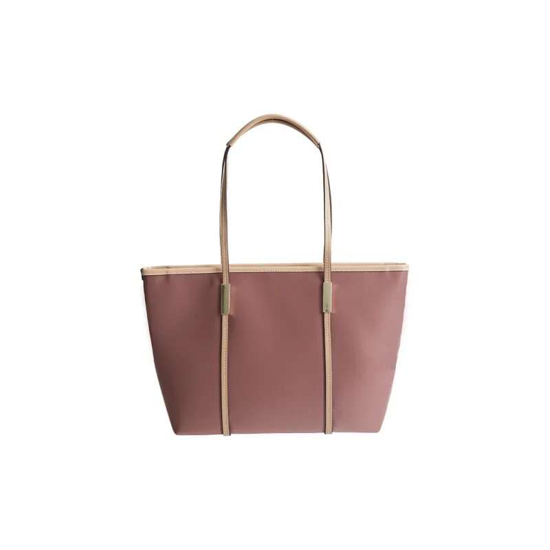 AMAZING SONG Fabric Abigail Shopping Bag, Shoulder Bag Large Size Women's Khaki-2