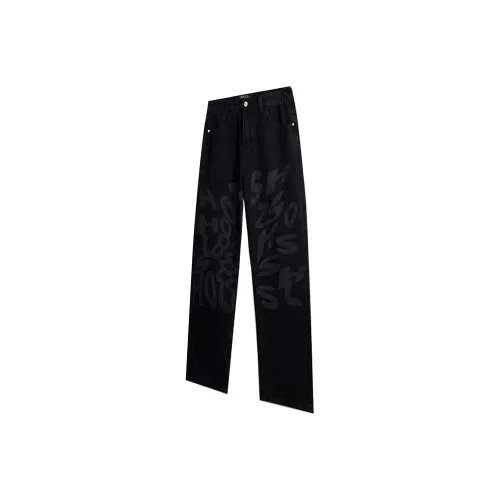 HOZZS Jeans Unisex Black