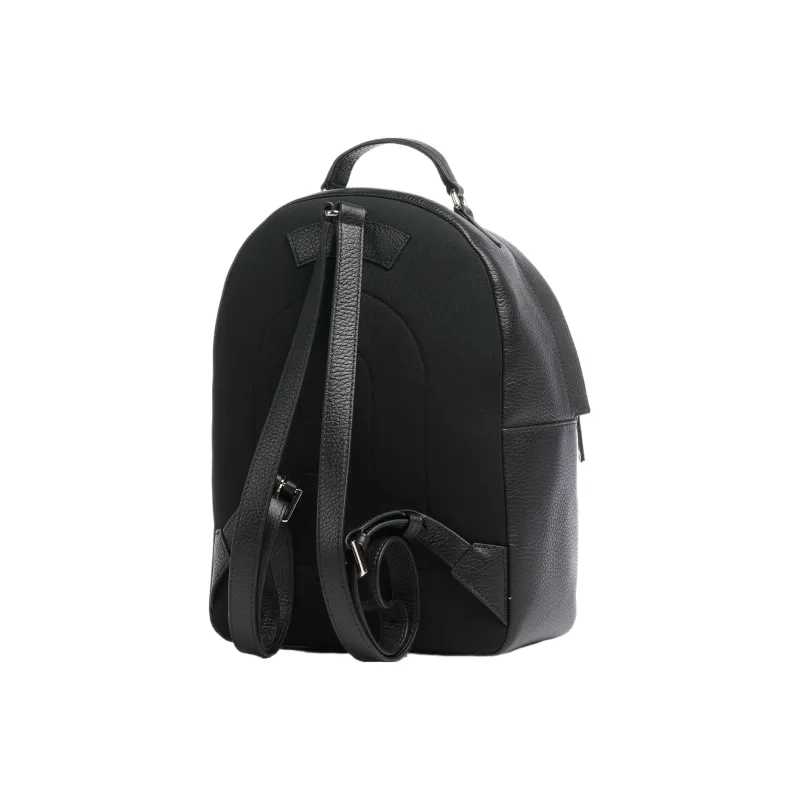 Furla Grained Leather Backpack Women's Black-1