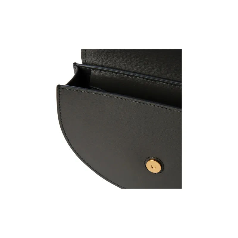 Chloe Marcie Smooth Calf Leather Flap Bag Shoulder Bag Crossbody Bag Mini Women's Elephant Gray-3