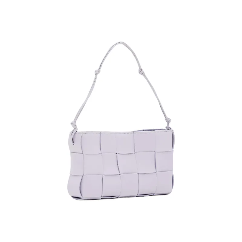 Bottega Veneta CASSETTE Sheepskin With Cow Leather Handheld Shoulder Bag, Crossbody Bag Women's Purple-1