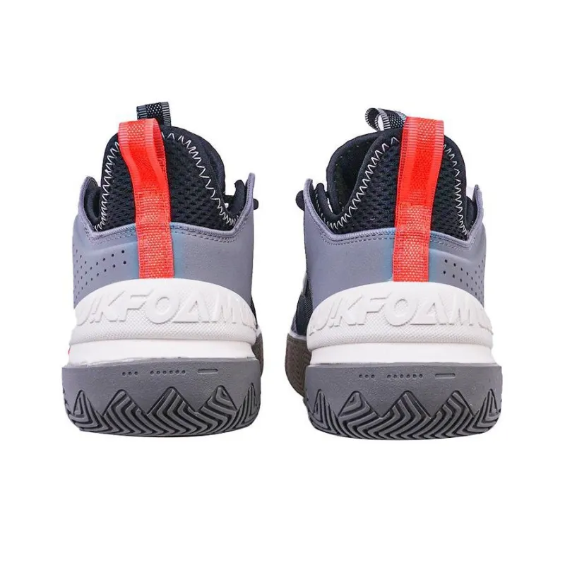 361° Anti Slip Wear Resistant Low Top Basketball Shoes Men's Invisible Gray Black-4