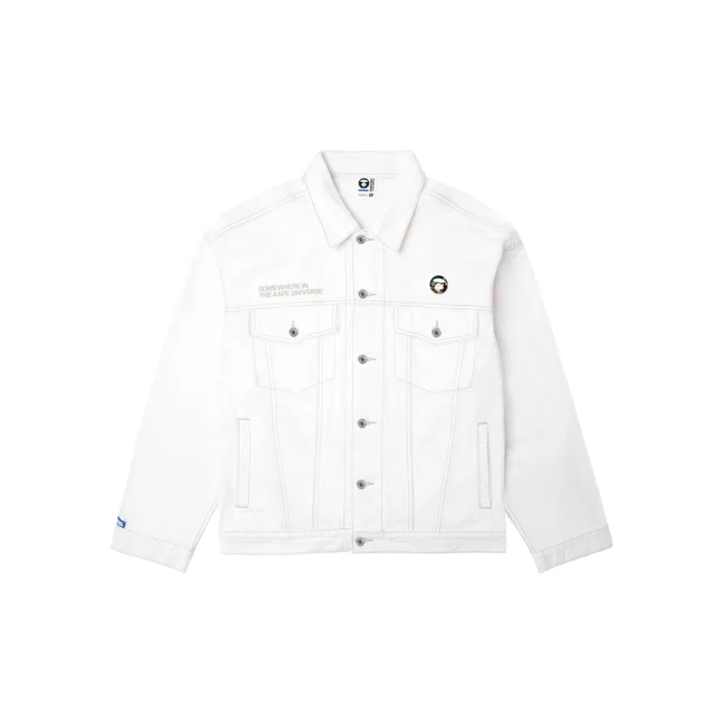 Aape Logo patch Cotton Denim Jacket-2