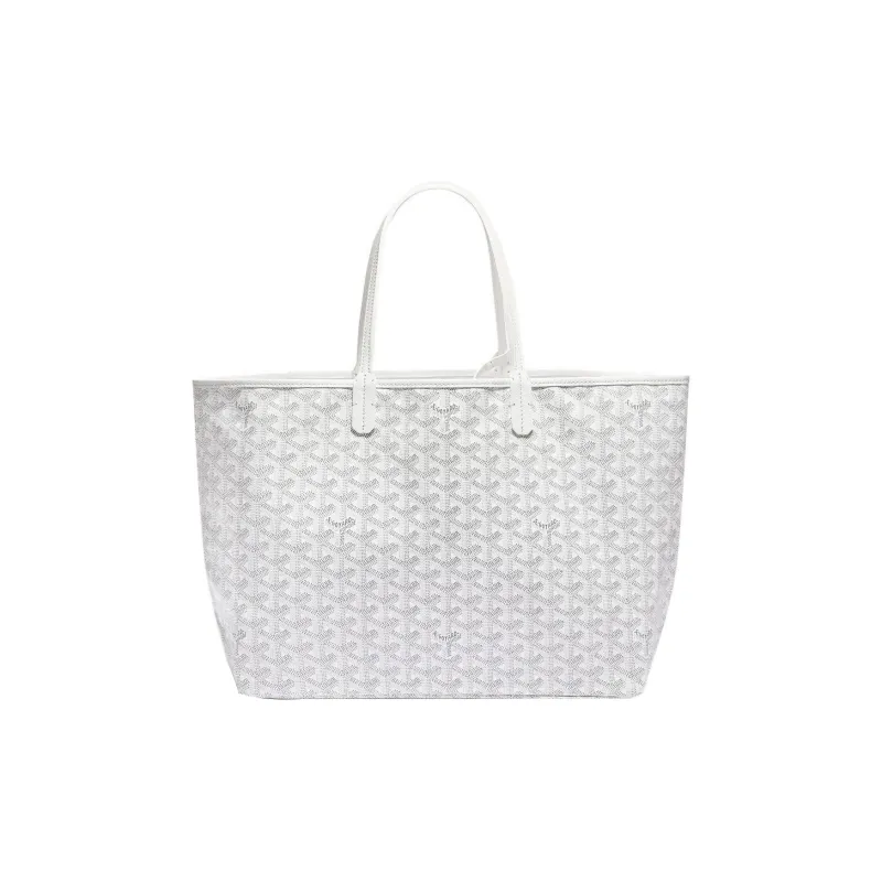 GOYARD Saint Louis Canvas With Leather Tote Shopping Bag Shoulder Bags Handbags Small Size Women's White/Yellow-2
