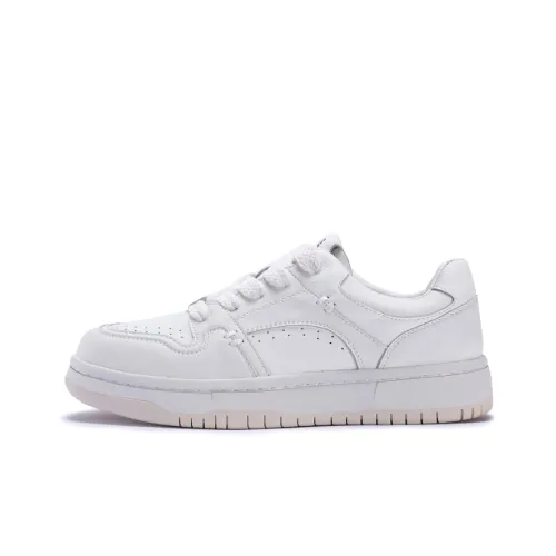 MALEMONKEY Anti-Slip Wear-Resistant Low-Top Skateboard Shoes Women's Ecru