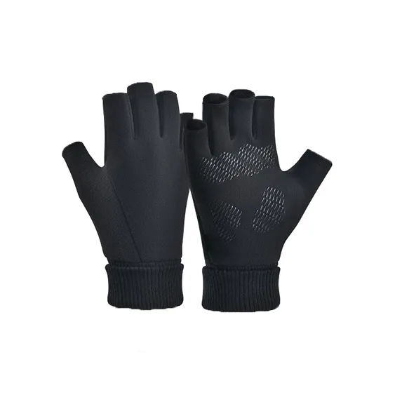 HLA Polyester, Elastane Knit Gloves Men's-0
