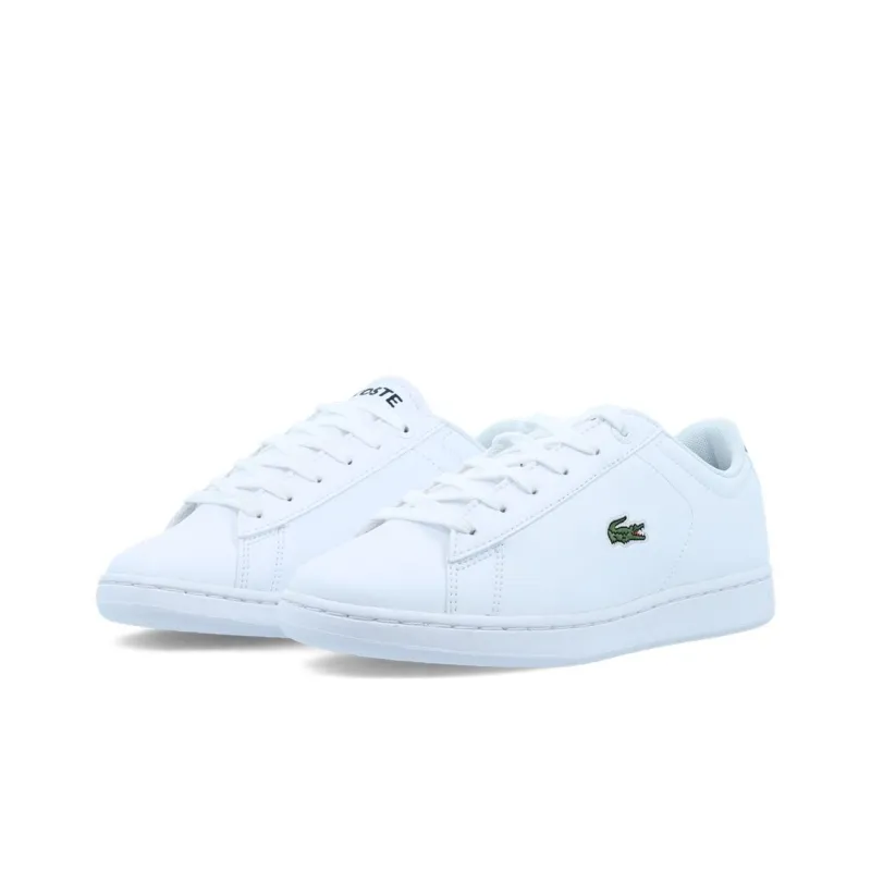LACOSTE Lightweight Low-Top Skateboard Shoes Women's White-2