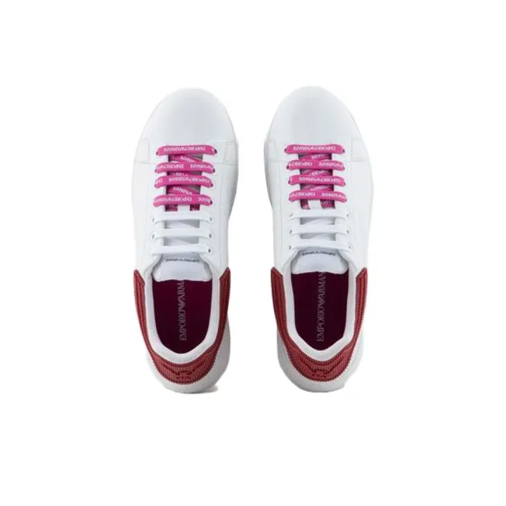 EMPORIO ARMANI Low Top Skateboard Shoes Women's Red-3