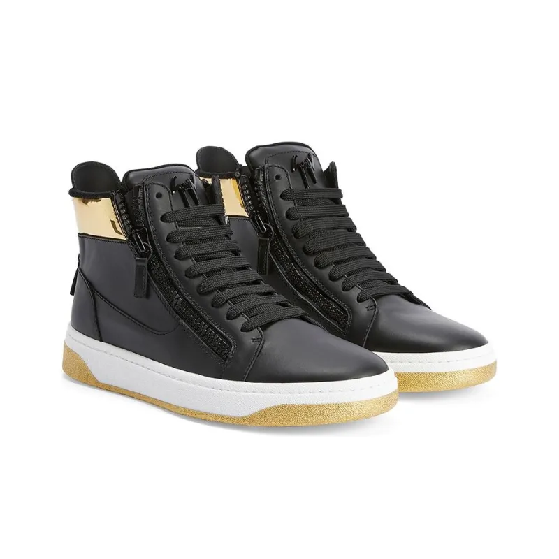 Giuseppe Zanotti Metallic detail High top Sneakers-2