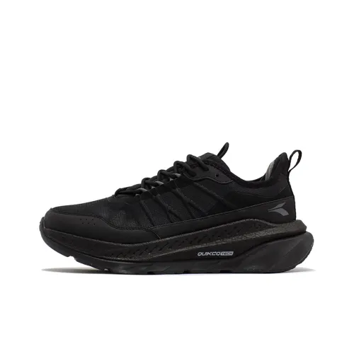 361° Fiery Rain Screen Anti Slip And Wear Resistant Breathable Low Top Running Shoes Men's Obsidian Black