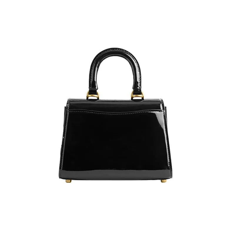 COACH Sammy Patent Leather Lady Dior Bag, Shoulder Bag, Crossbody Bag, Handbag Regular Women's Black-2