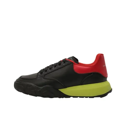 Alexander McQueen Court Trainer Abrasion Resistant Low Top Casual Shoes Men's Black Red