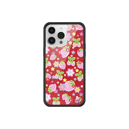 WILDFLOWER Silicone Material Berries Star Berries Phone Cases Compatibility  Apple IPhone 15/14/13/Pro/Max Girlish
