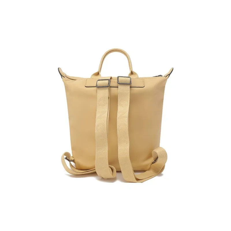LONGCHAMP Le Pliage Cow Leather Handbag, Backpack, Backpack Women's Wheat Yellow-3