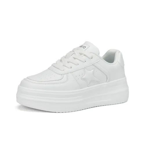 GEMEIQ Skateboard Shoes Women's Low-Top White