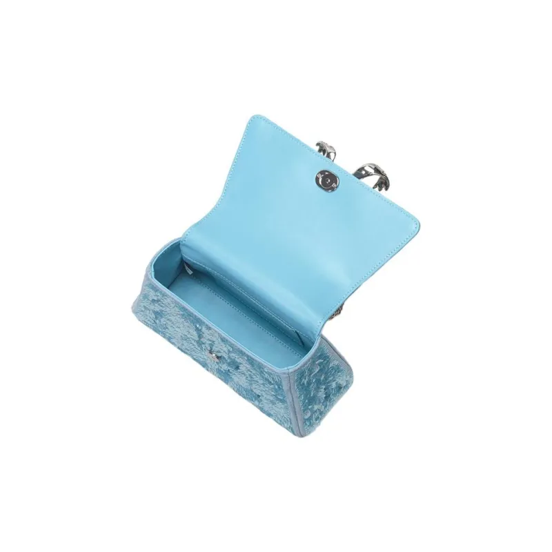 Self portrait Polyester Handbag, Shoulder Bag Mini Women's Blue-3