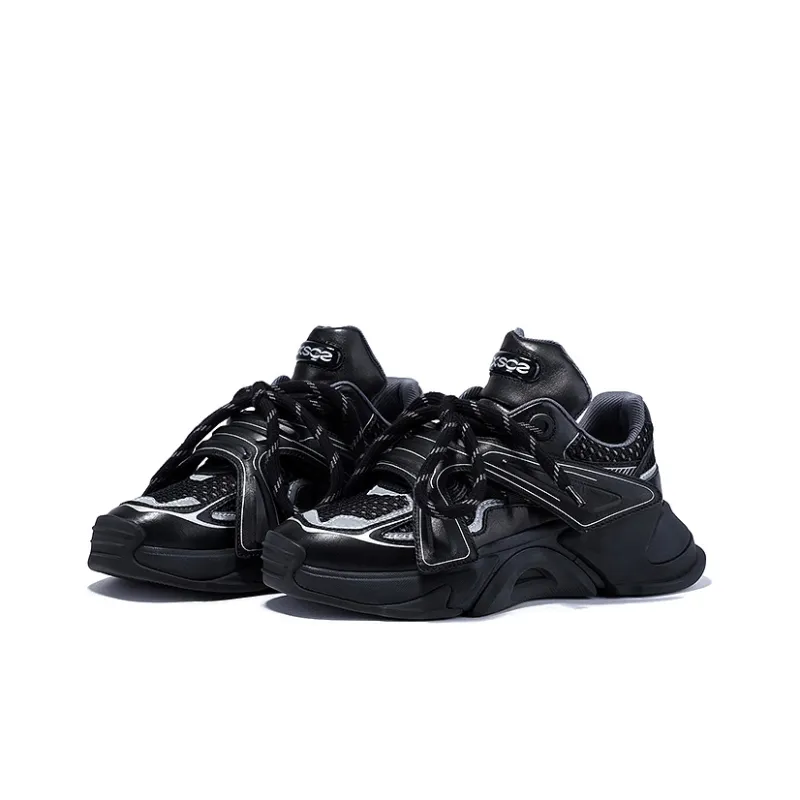BELLALILY Anti Slip And Wear Resistant Height Increasing Low Top Chunky Sneakers 5cm Women's-7