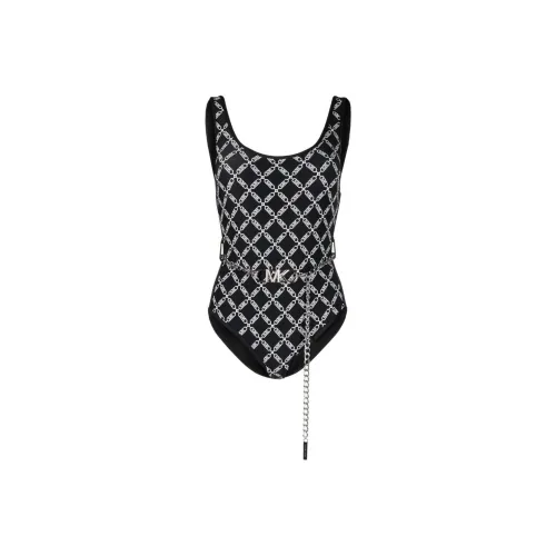 MICHAEL KORS Empire Logo Belted Swimsuit