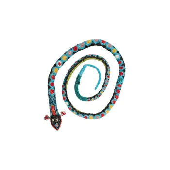 GUCCI Hephaestion Beaded Snake Brooch Necklace