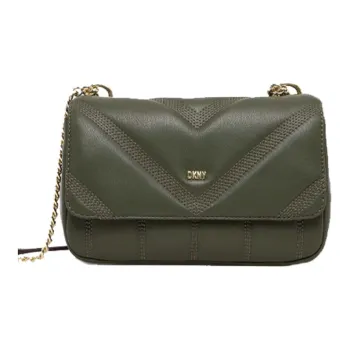 DKNY Lambskin Shoulder Bag Crossbody Bag Handbag Small Size Women's Green