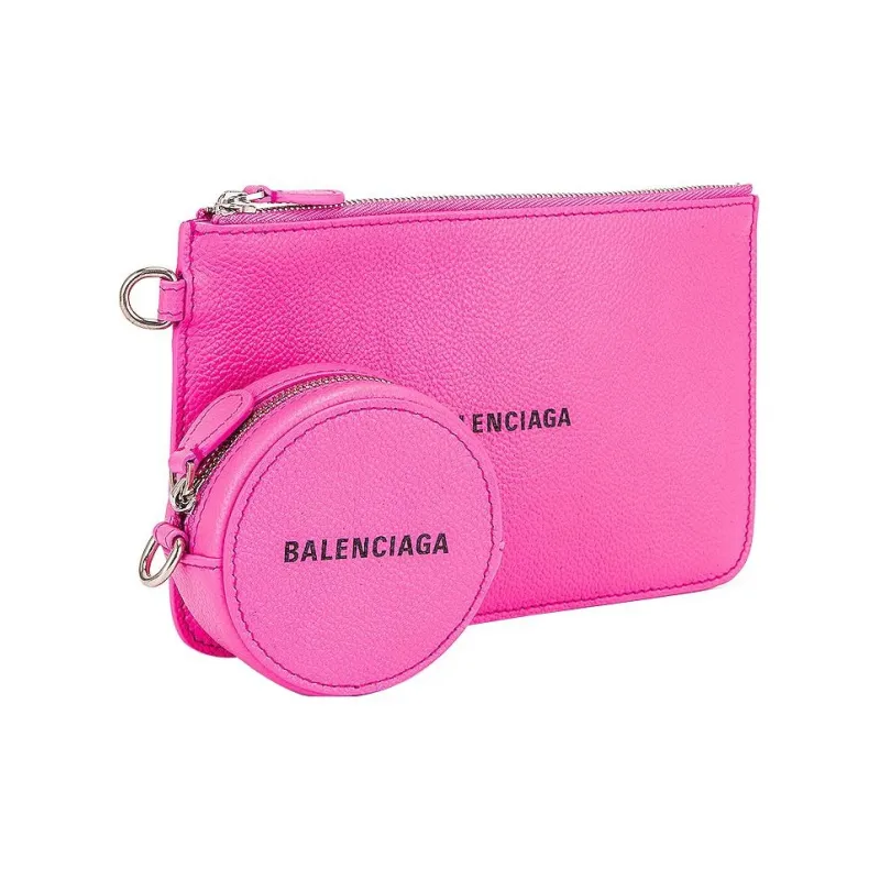 Balenciaga Cash Multipocket Strap Bag Neon Pink/Black-1