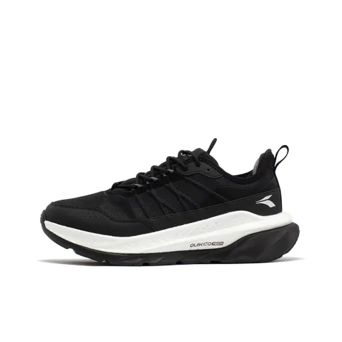 361° Fiery Rain Screen Anti Slip Wear Resistant Low Top Running Shoes Men's Obsidian Black