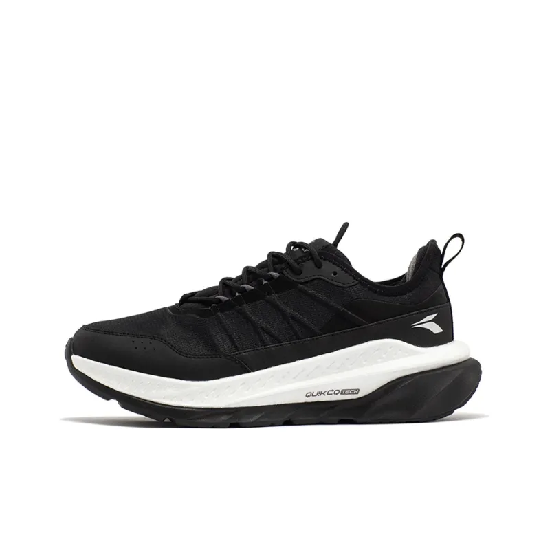 361° Fiery Rain Screen Anti Slip Wear Resistant Low Top Running Shoes Men's Obsidian Black-0