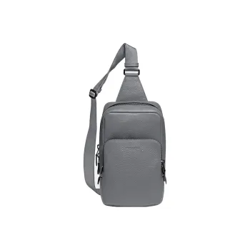 COACH Gotham Leather And Calfskin Sling Bag Fanny Pack Shoulder Bag Crossbody Bag Small Size Men's Gray