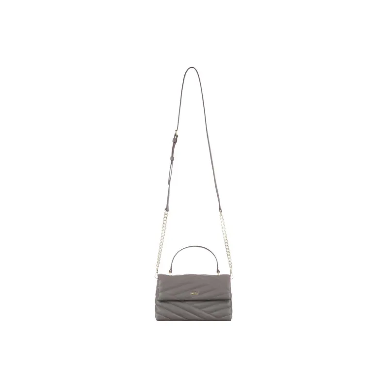 DKNY Leather Shoulder Bag Crossbody Bag Handbag Women's Gray-3