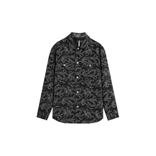 EHE Shirts Men Black Jacquard