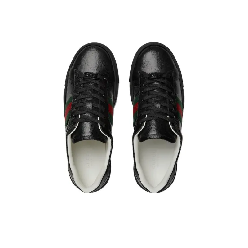 GUCCI Ace Gg Crystal Canvas Black Women's-3