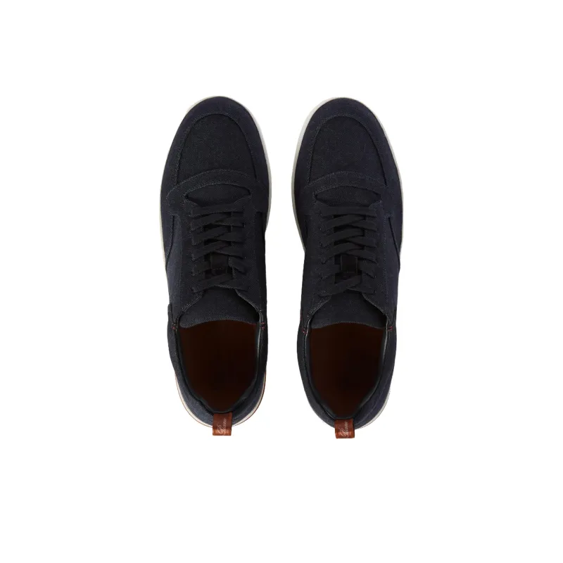Loro Piana Low Top Skateboard Shoes Men's Dark Blue-4