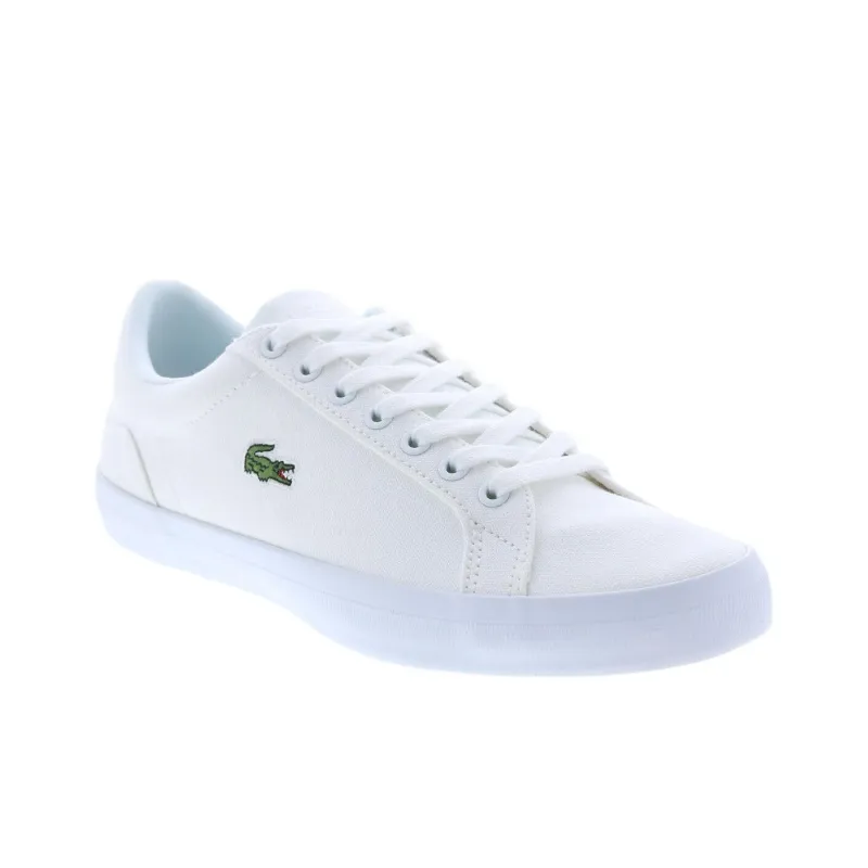 LACOSTE Slip Resistant Low Top Skateboard Shoes Men's White-1