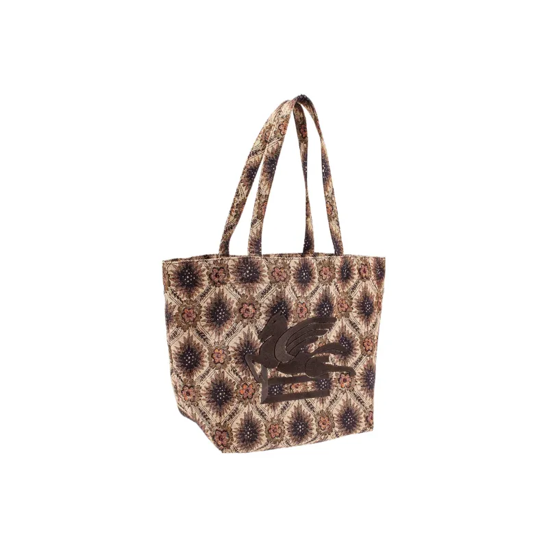 ETRO All Over Floral Printed Medium Tote Bag-1