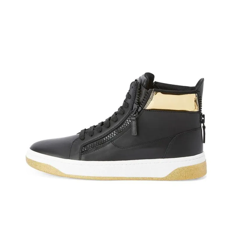 Giuseppe Zanotti Metallic detail High top Sneakers-0