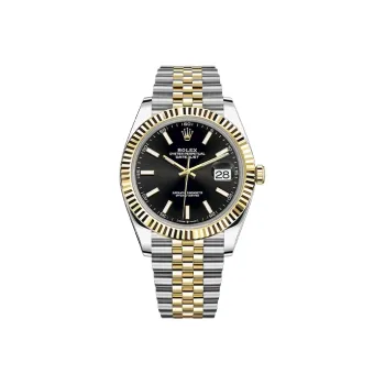 ROLEX Log Series Automatic Mechanical Movement Men's Watch 41mm Black Dial Oystersteel Case Oystersteel Strap