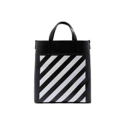 OFF-WHITE Diag Print Tote Bag Black