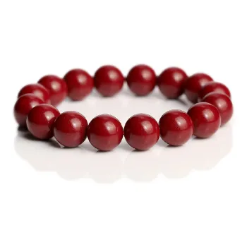Artisan Lock Heart Jade Reconstructed Cinnabar Bracelets Unisex