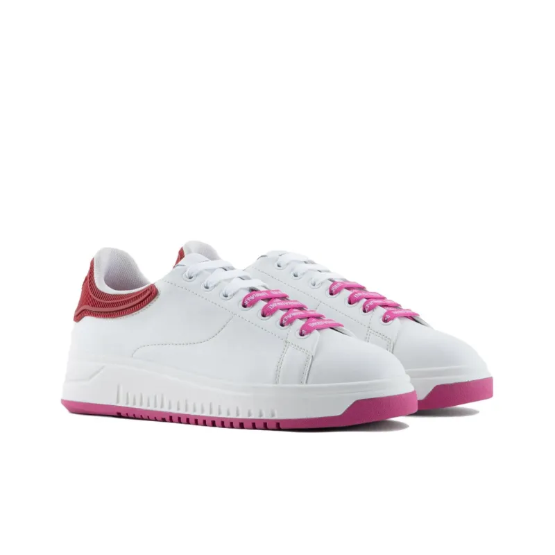 EMPORIO ARMANI Low Top Skateboard Shoes Women's Red-1