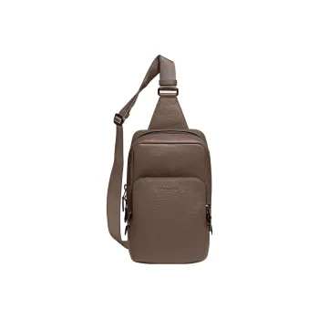 COACH Gotham Leather And Calfskin Sling Bag Fanny Pack Shoulder Bag Crossbody Bag Small Size Men's Brown