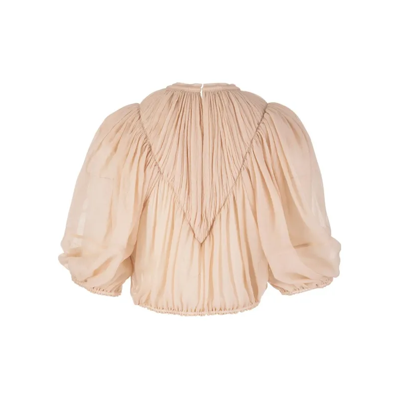 Chloé Chiffon Shirts Women's Beige-1