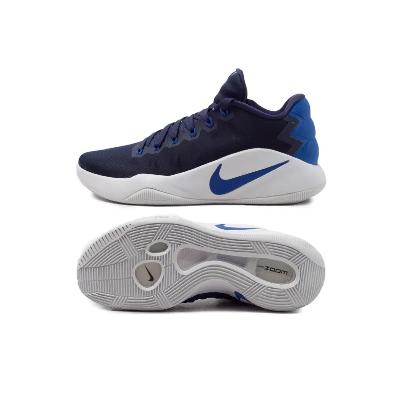 Nike Hyperdunk 2016 Shock Absorbers With Slip Resistant Features Mid Top Basketball Shoes Men's Dark Blue-4
