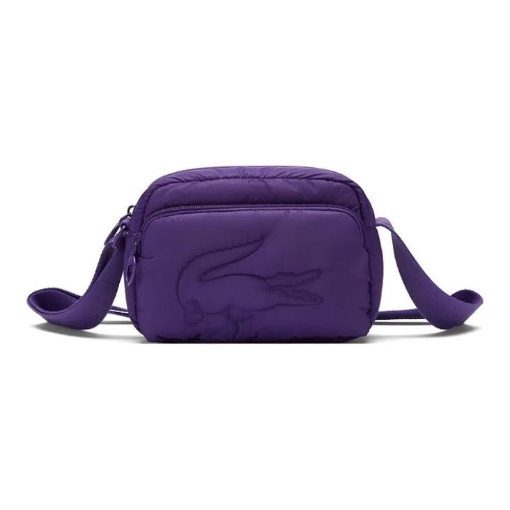 LACOSTE Polyamide Shoulder Bag Crossbody Bag Unisex Dark Purple-0