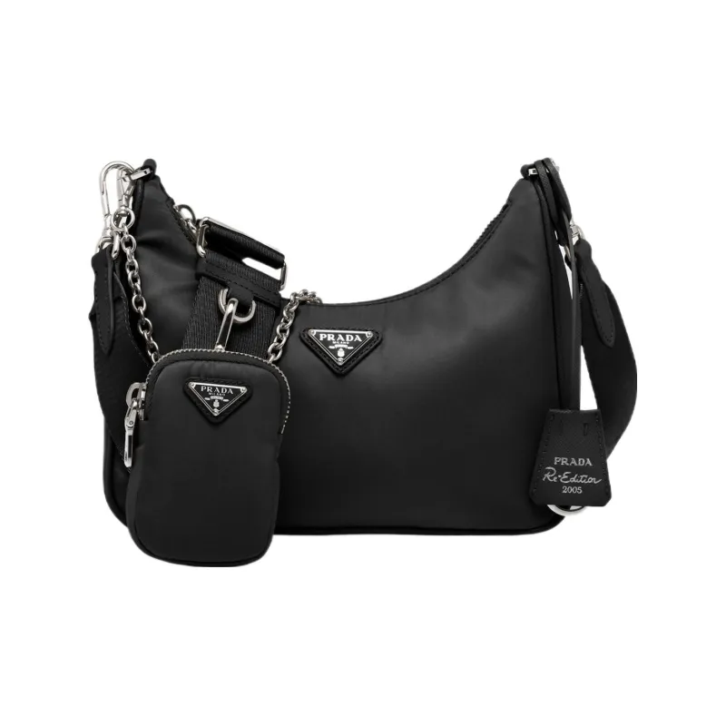 PRADA Re-Edition 2005 Shoulder Bag Nylon Black-0