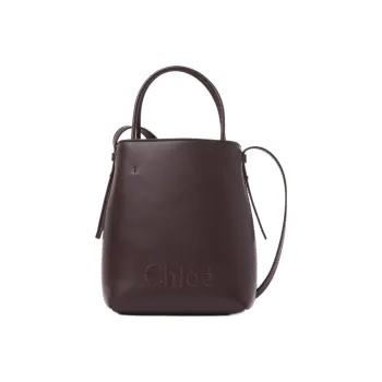 Chloe Shiny Calfskin Tote Bag, Shopping Bag, Handbag, Shoulder Bag, Crossbody Bag Mini Women's Deep Violet