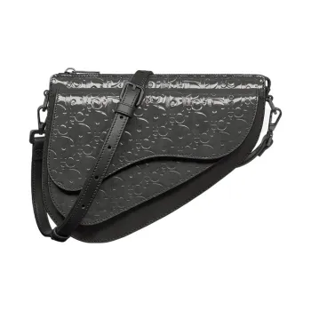 DIOR Oblique Gravity Leather Saddle Bag Handbag, Shoulder Bag Men's Black