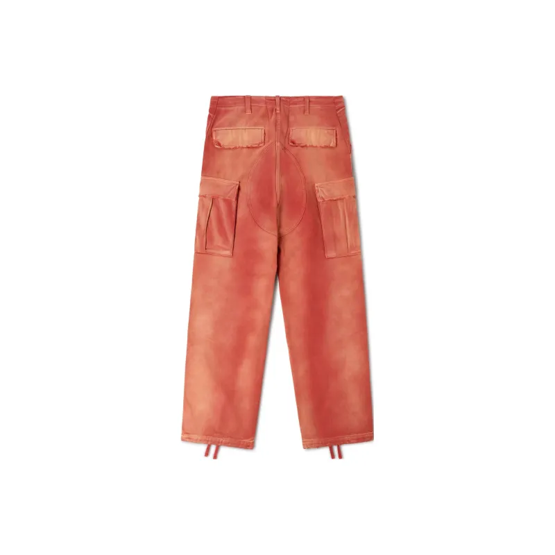 HERON PRESTON Distressed effect Cotton Cargo Trousers-1
