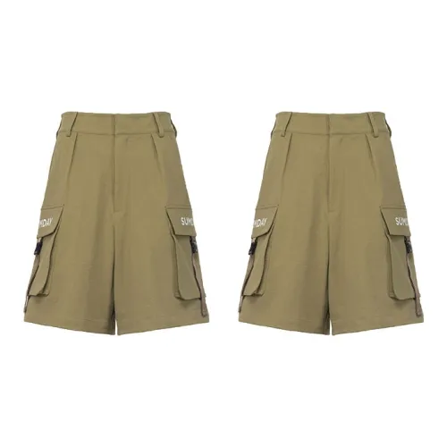 Sumday Athletics Casual Shorts Women's Khaki Set Of 2