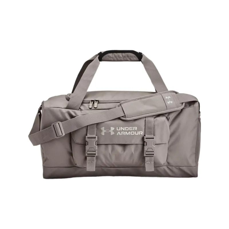Under Armour Gametime Polyester Portable One Shoulder Crossbody Gym Bag Travel Bag Small Size Unisex Gray-0