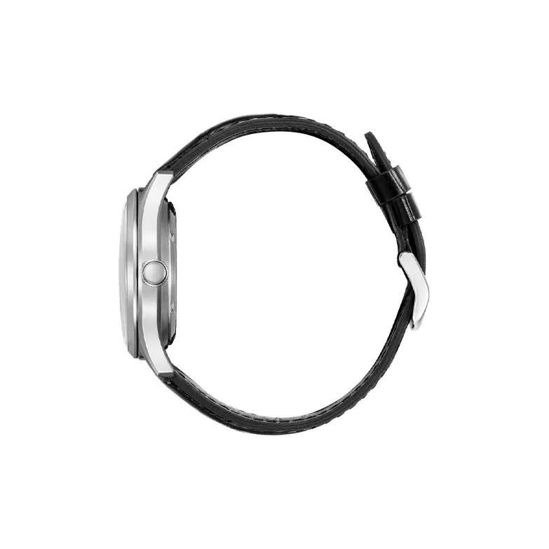 CITIZEN Automatic/Manual Mechanical Movement Cow Leather Strap Watch 40.2mm Women's Watch Silver Dial NH8391 01A-2